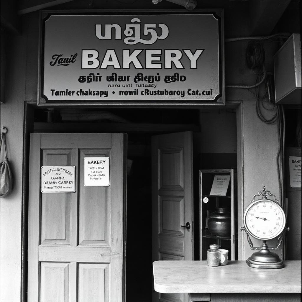 Archival photo of an old South Indian bakery